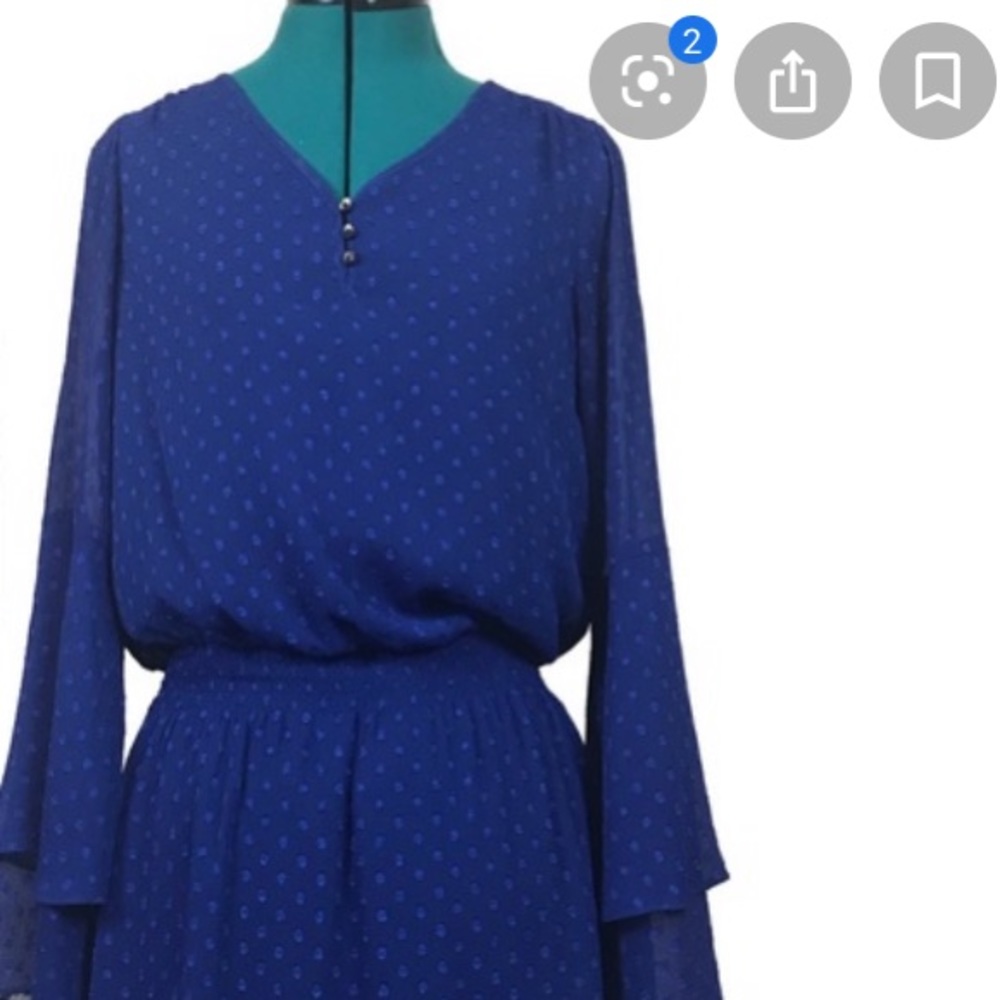 White House black market bell sleeve soft dress